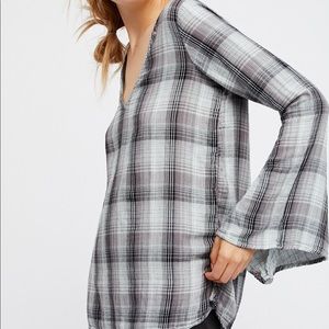 Free People Mia Bell Sleeve Top